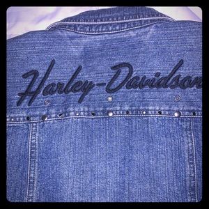 Denim studded women’s jacket